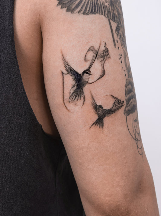 Explore small custom tattoos in Melbourne by MR INKING. TRACE creates meaningful fine line tattoo designs shaped by your story, body and movement